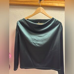 Banana Republic Dark Green Satin Blouse